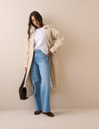 White Relaxed Fit Long Sleeve Top