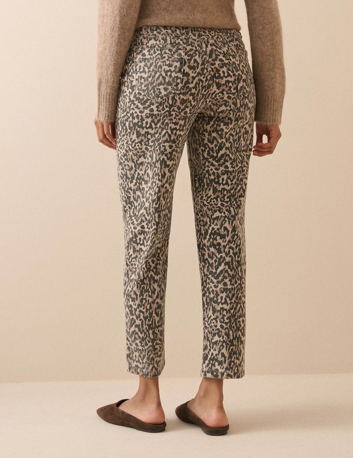 Leopard Print High Rise Camden Tapered Jeans