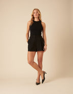 Black Tailored Shorts