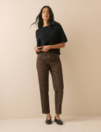 Leopard Print High Rise Camden Tapered Jeans