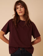Burgundy Boxy T-Shirt