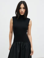 Naia Drop Waist Sleeveless Midaxi Dress - Black