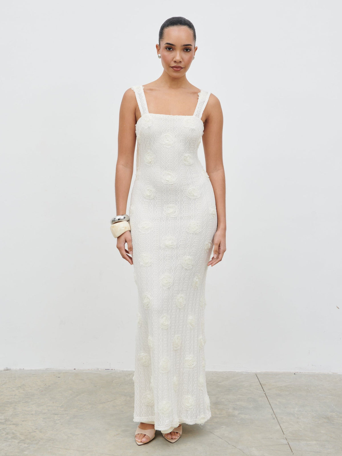 Nancie Floral Maxi Dress - Cream