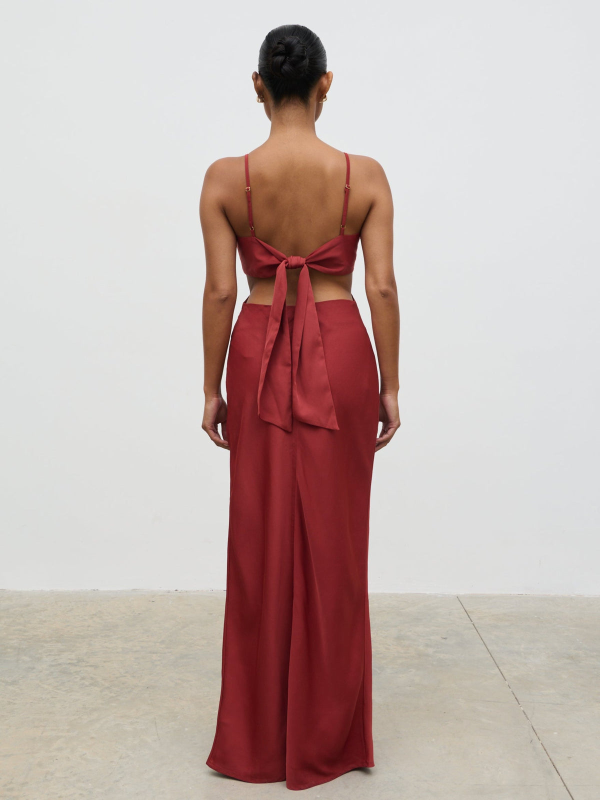 Nellie Cut Out Maxi Dress - Rust