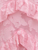 Novie Ruffle Maxi Dress - Posie Pink