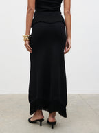 Orlendina Fringe Midaxi Skirt - Black