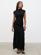 Orlendina Fringe Midaxi Skirt - Black