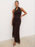 Polly Fringe Knit Maxi Skirt - Chocolate
