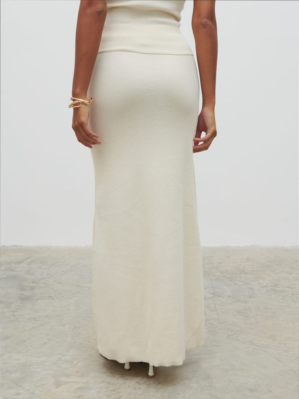 Reese Midaxi Knit Skirt - Cream