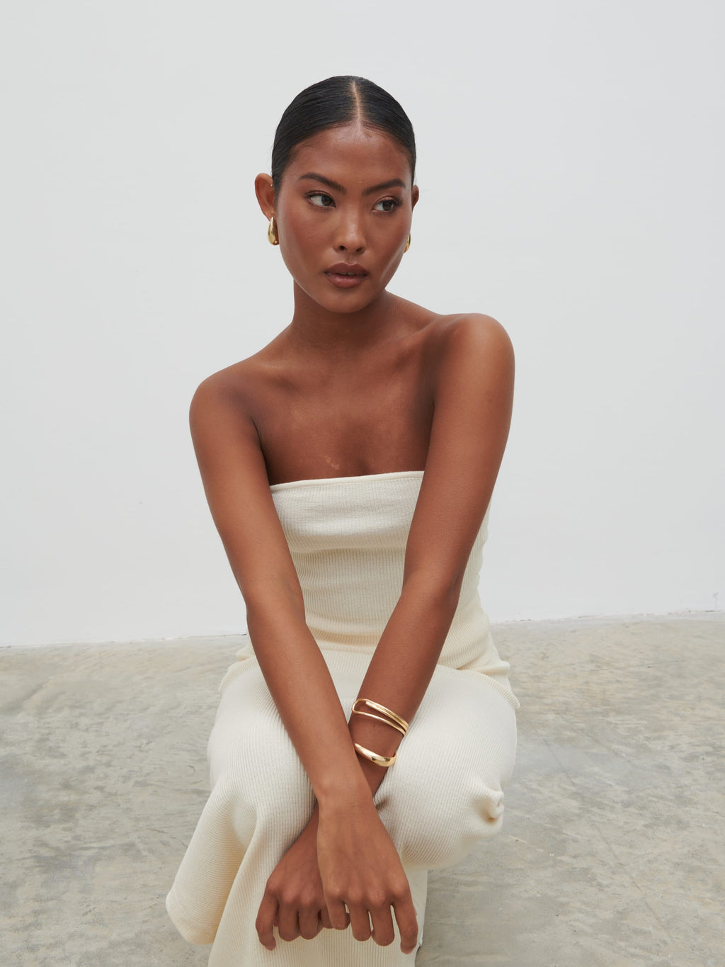 Reese Midaxi Knit Skirt - Cream