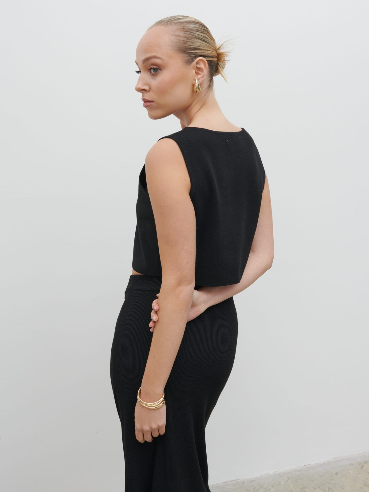 Reese Knit Waistcoat - Black