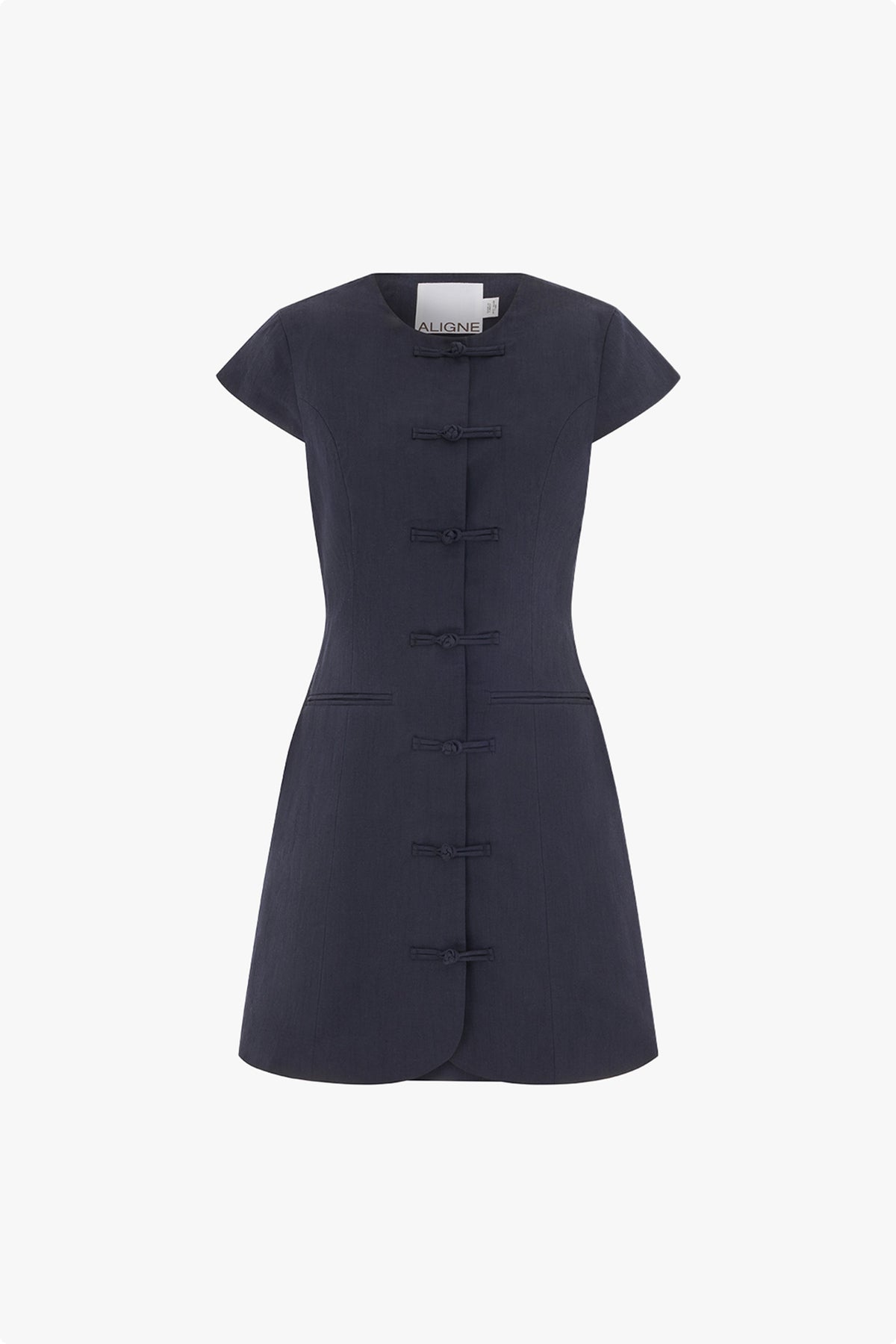 Jennie Cap Sleeve Linen Mix Dress