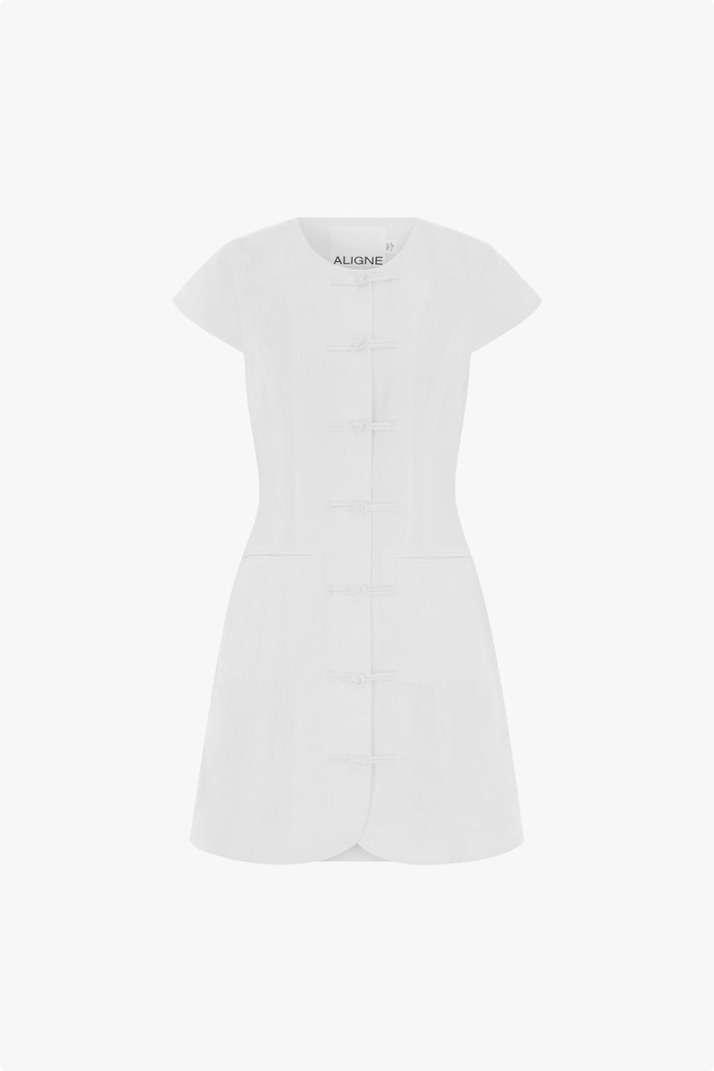 Jennie Cap Sleeve Linen Dress