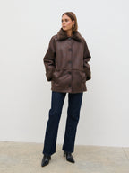 Sawyer Aviator Coat - Brown
