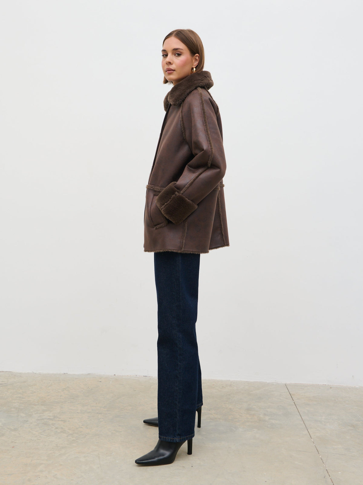 Sawyer Aviator Coat - Brown