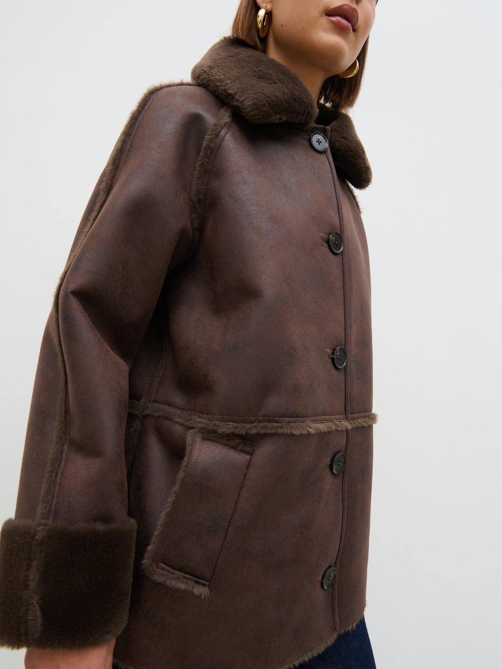 Sawyer Aviator Coat - Brown