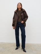 Sawyer Aviator Coat - Brown