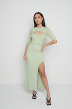 Serena Cut Out Knit Top - Mint