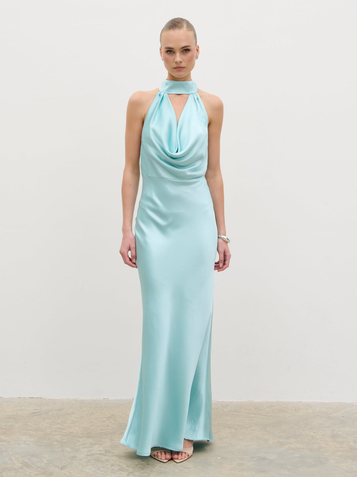Solene Cowl Neck Maxi Dress - Seaspray
