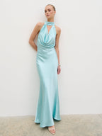 Solene Cowl Neck Maxi Dress - Seaspray