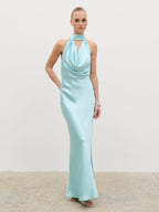 Solene Cowl Neck Maxi Dress - Seaspray