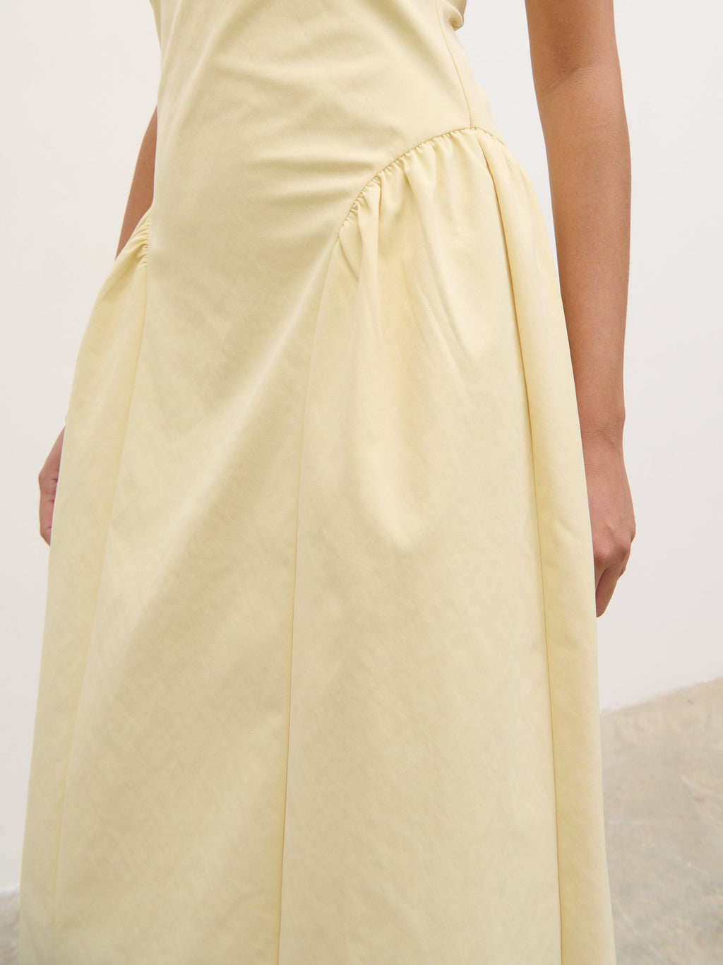 Sylvie Slash Neck Midaxi Dress - Lemon
