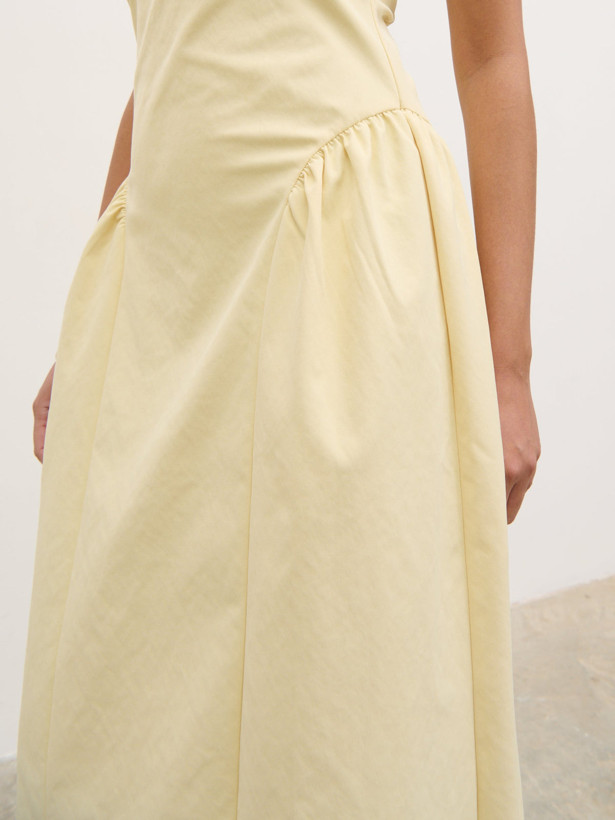 Sylvie Slash Neck Midaxi Dress - Lemon