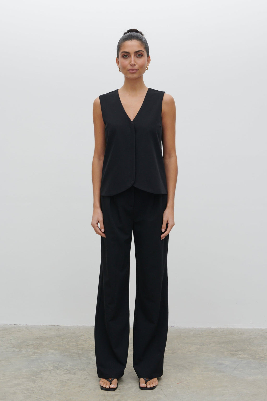 Taya Tailored Waistcoat - Black