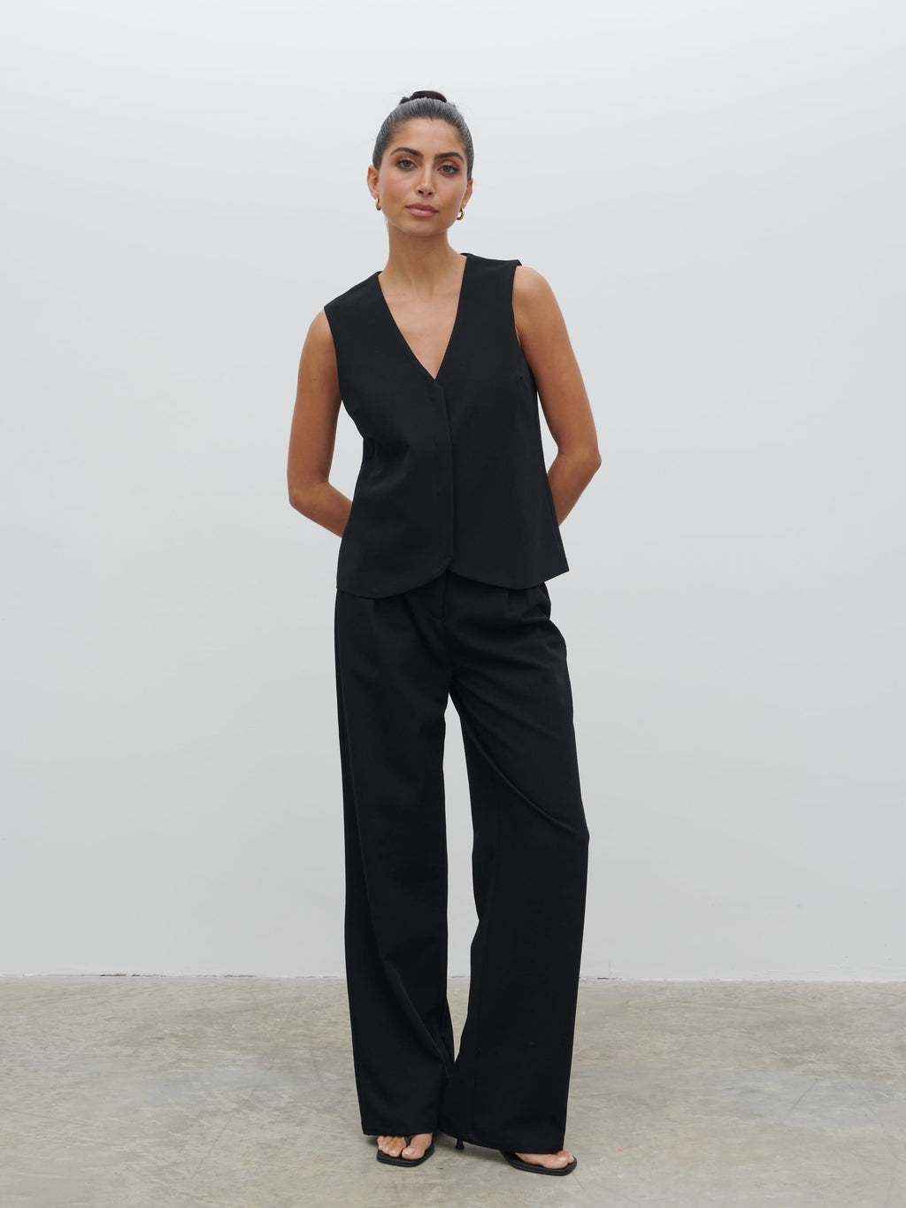 Taya Tailored Waistcoat - Black