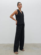 Taya Tailored Waistcoat - Black