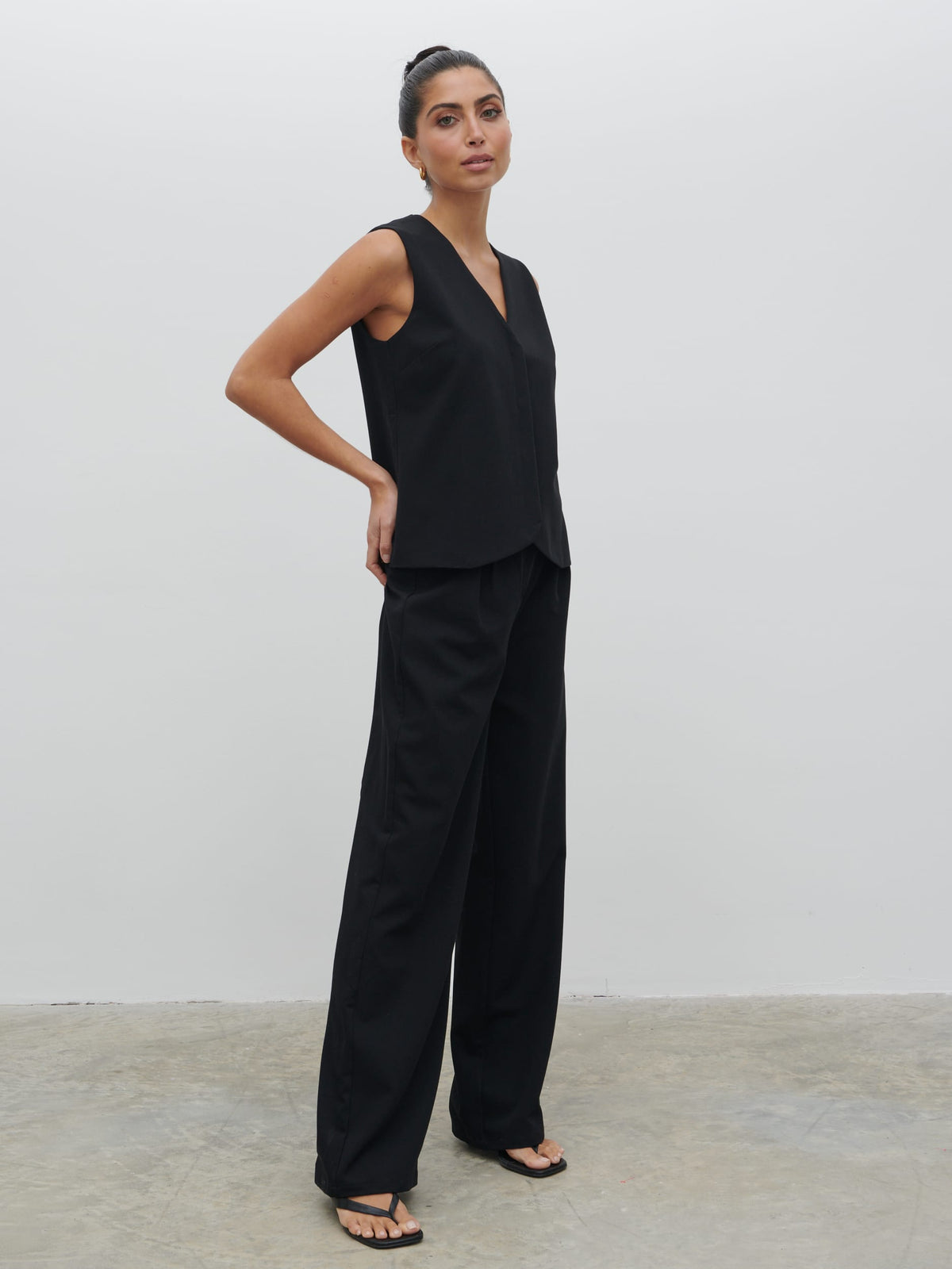 Taya Tailored Waistcoat - Black