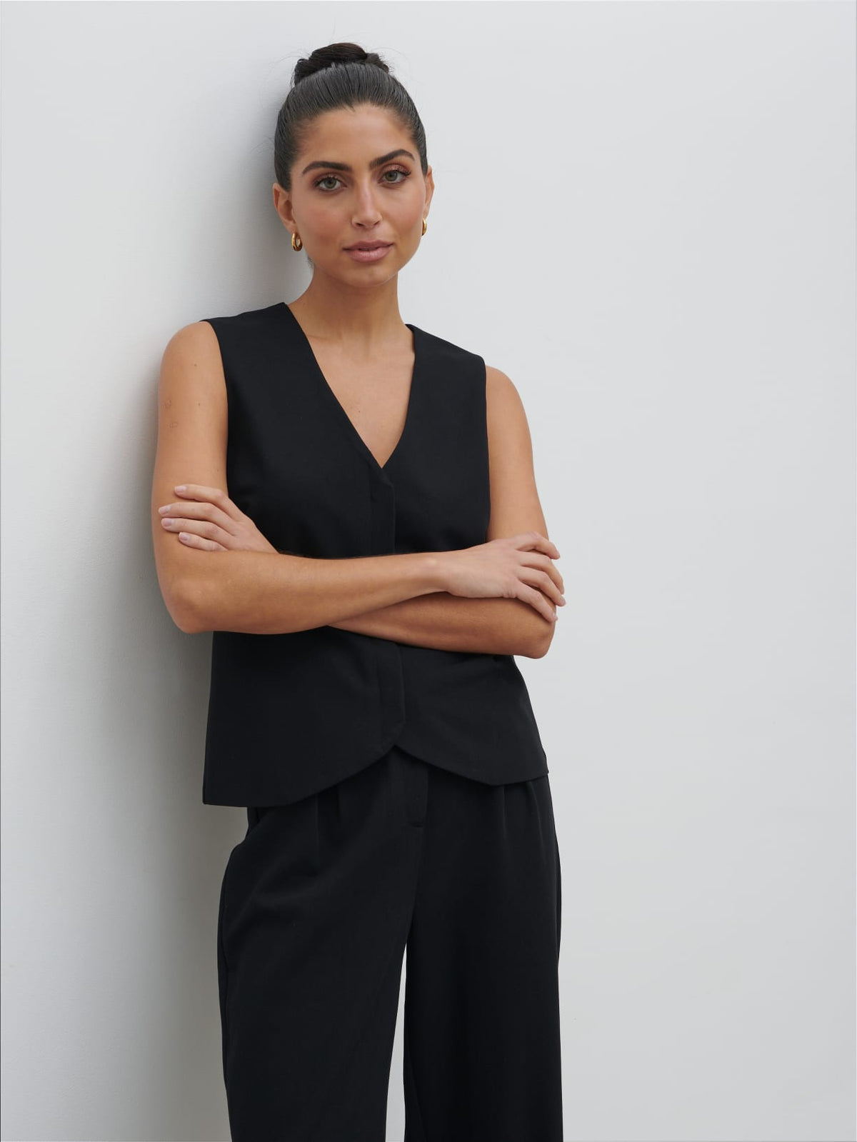 Taya Tailored Waistcoat - Black
