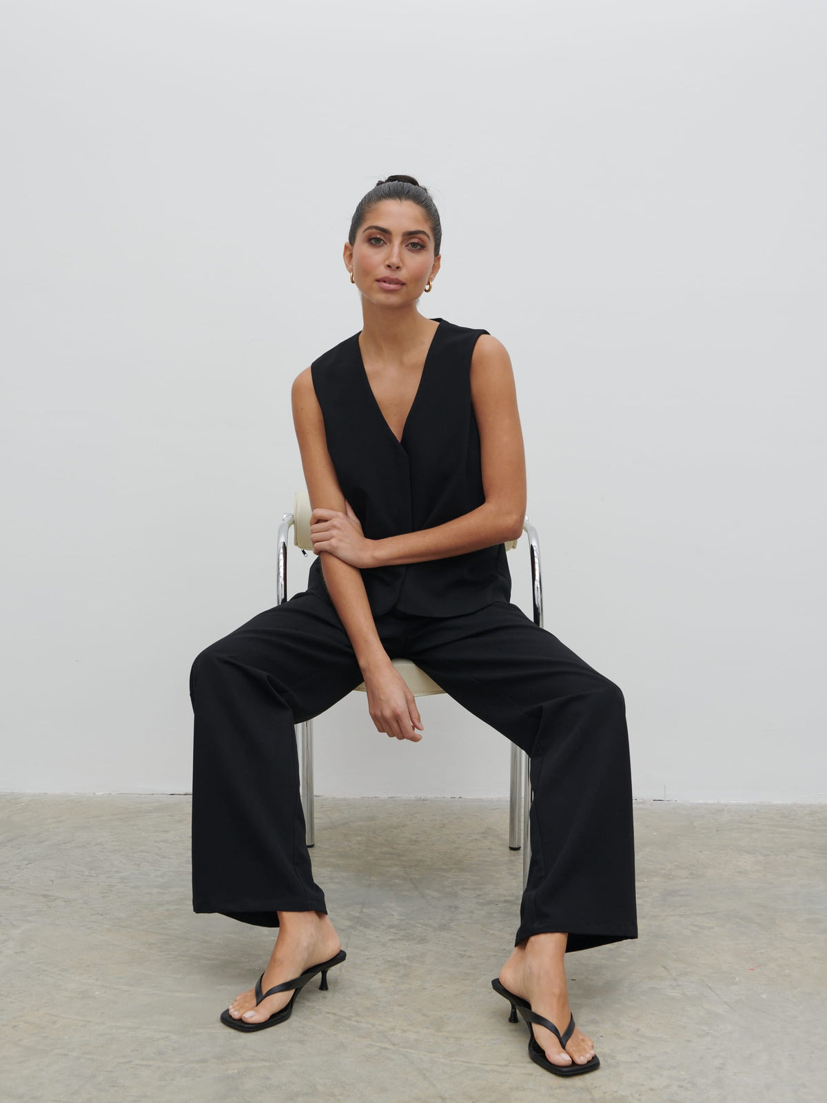 Taya Tailored Waistcoat - Black