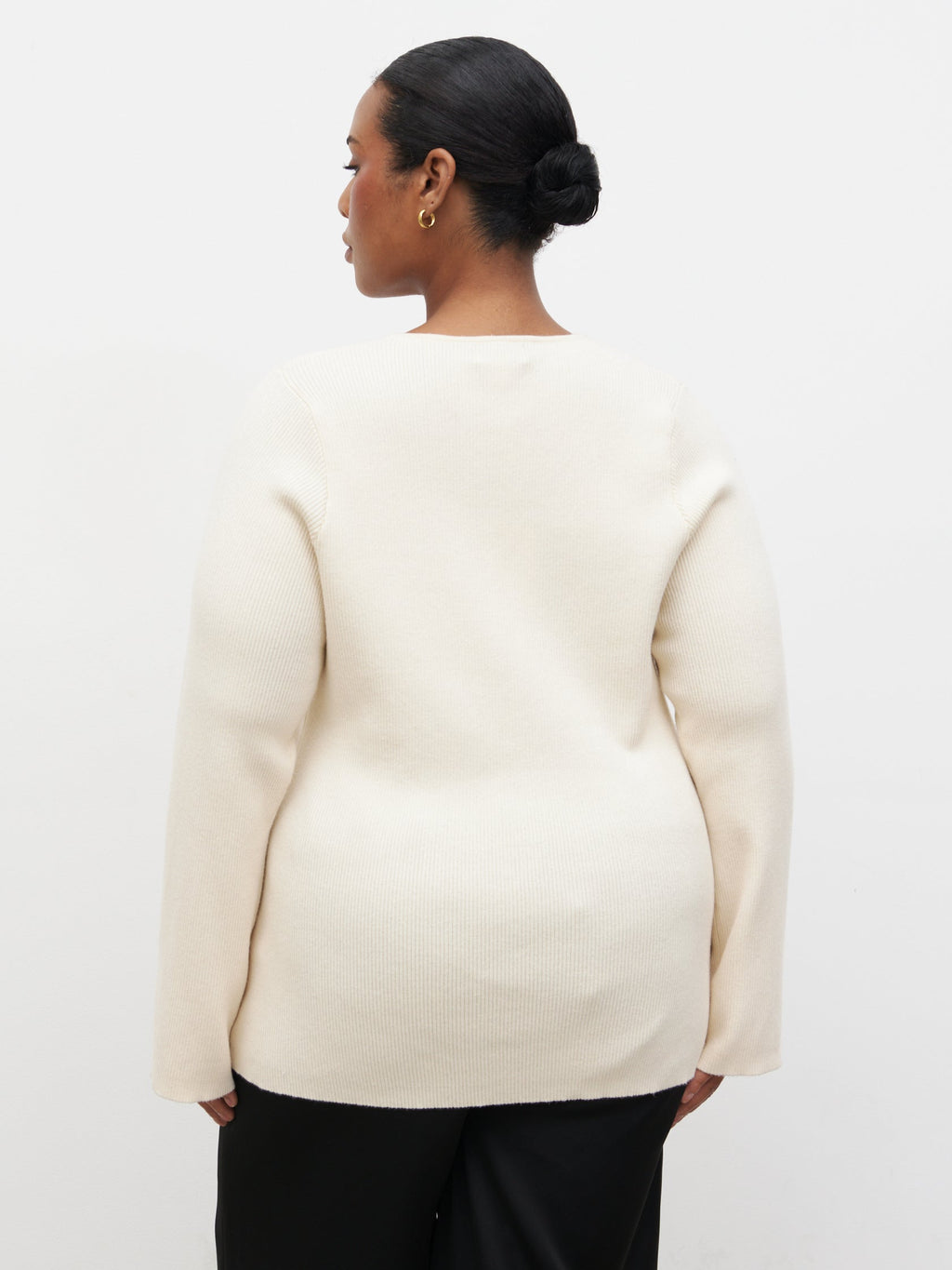 Tia Knit Top Curve - Cream