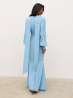 Victoria Long Sleeve Maxi Dress - Slate Blue