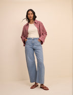Red Gingham Oyanti Swing Jacket