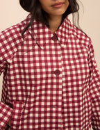 Red Gingham Oyanti Swing Jacket