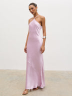 Yvette Halter Neck Maxi Dress - Lilac