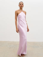 Yvette Halter Neck Maxi Dress - Lilac