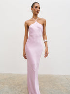 Yvette Halter Neck Maxi Dress - Lilac