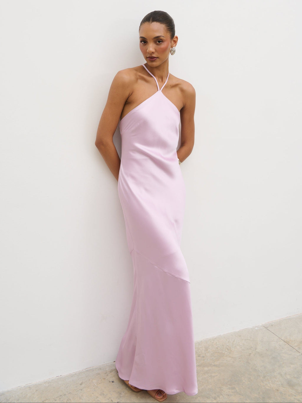 Yvette Halter Neck Maxi Dress - Lilac