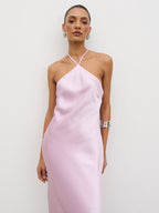 Yvette Halter Neck Maxi Dress - Lilac