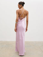 Yvette Halter Neck Maxi Dress - Lilac
