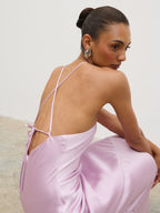 Yvette Halter Neck Maxi Dress - Lilac