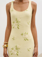 Zia Sequin Maxi Dress - Lemon Floral Sequin