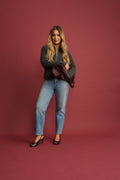 Blue High Rise Camden Tapered Jeans