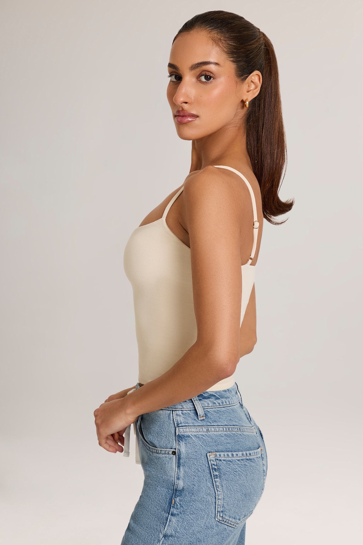 Modal Scoop-Neck Tank Top in Ivory