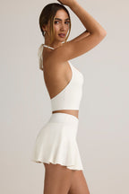 Modal Halterneck Tank Top in White