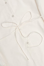Oversized Cotton-Poplin Shirt in White