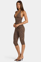 Modal Capri Jumpsuit in Leopard